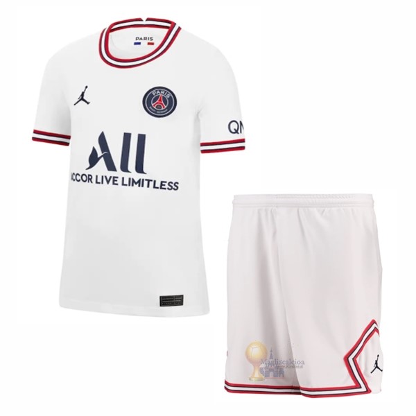 Calcio Maglie Fourth Conjunto De Bambino Paris Saint Germain 2021 2022 Bianco
