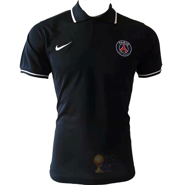 Calcio Maglie Polo Paris Saint Germain 2019 2020 Nero Bianco