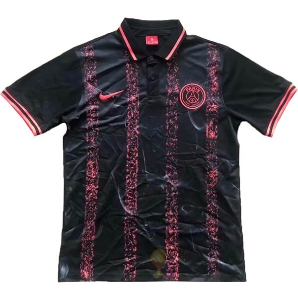 Calcio Maglie Polo Paris Saint Germain 2019 2020 Nero Rosa