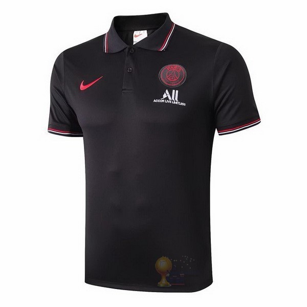 Calcio Maglie Polo Paris Saint Germain 2019 2020 Rosso Nero