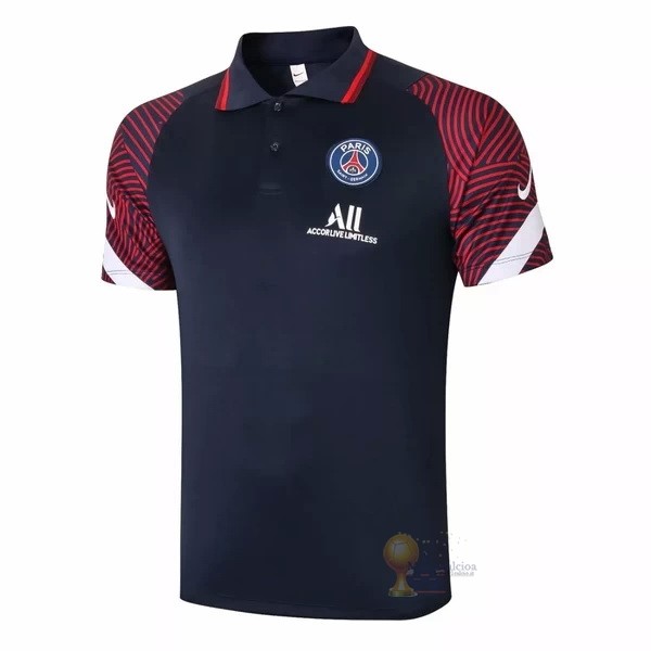 Calcio Maglie Polo Paris Saint Germain 2020 2021 Blu Navy Rosso
