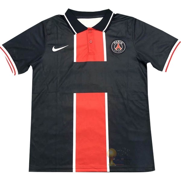 Calcio Maglie Polo Paris Saint Germain 2020 2021 Blu Rosso