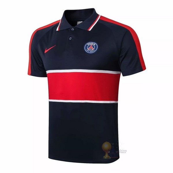 Calcio Maglie Polo Paris Saint Germain 2020 2021 Nero Rosso Bianco