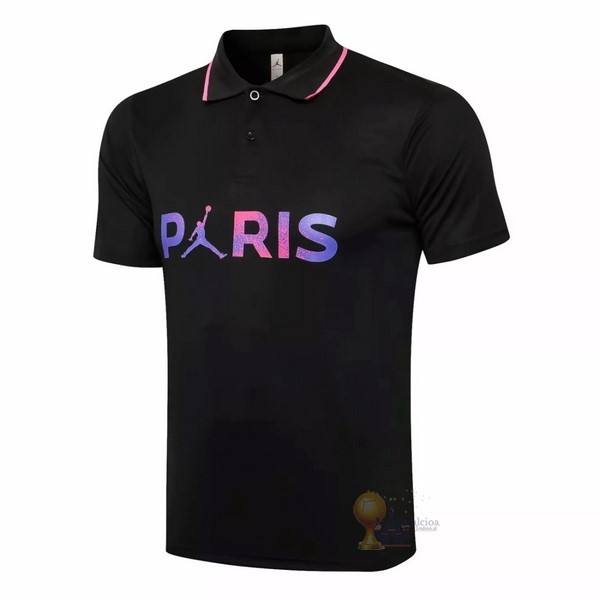 Calcio Maglie Polo Paris Saint Germain 2021 2022 Nero Purpureo