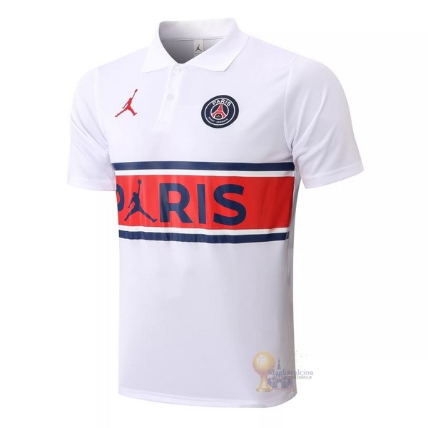 Calcio Maglie Polo Paris Saint Germain 2022 2023 Bianco Rosso