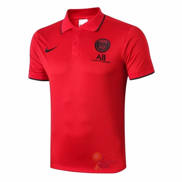 Calcio Maglie Polo Paris Saint Germain Nero Rosso 2019 2020