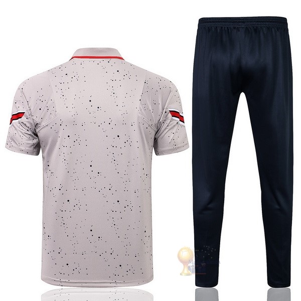 Calcio Maglie Set Completo Polo Paris Saint Germain 2021 2022 Grigio Nero