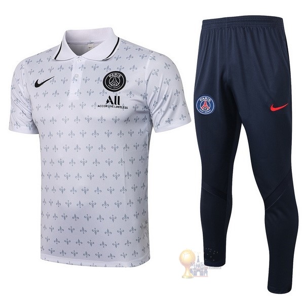 Calcio Maglie Set Completo Polo Paris Saint Germain 2021 2022 II Bianco Nero