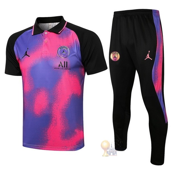 Calcio Maglie Set Completo Polo Paris Saint Germain 2021 2022 II Purpureo Nero