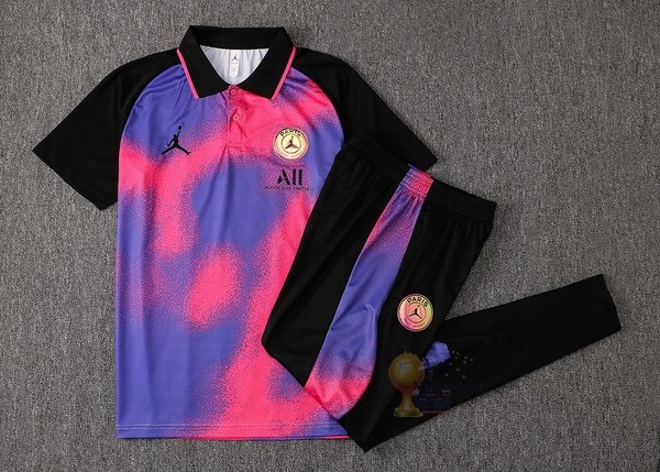 Calcio Maglie Set Completo Polo Paris Saint Germain 2021 2022 II Purpureo Nero
