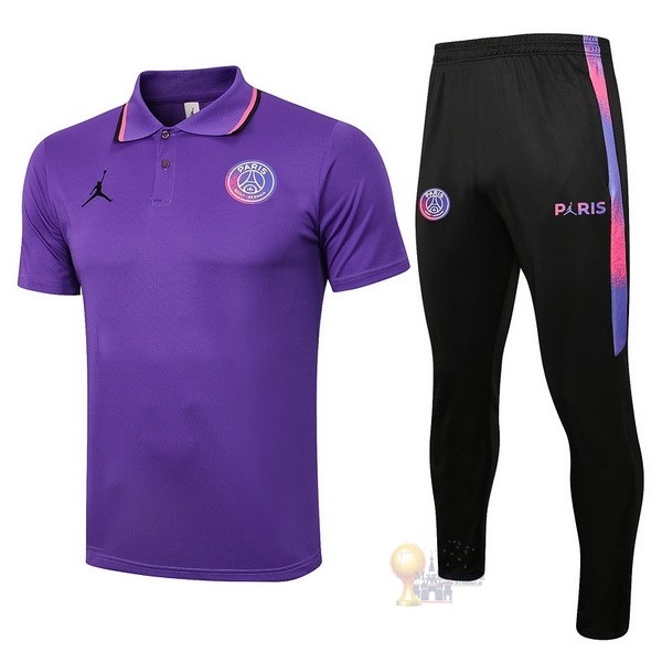 Calcio Maglie Set Completo Polo Paris Saint Germain 2021 2022 I Purpureo Nero