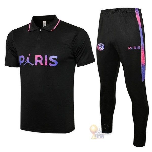 Calcio Maglie Set Completo Polo Paris Saint Germain 2021 2022 Nero Purpureo