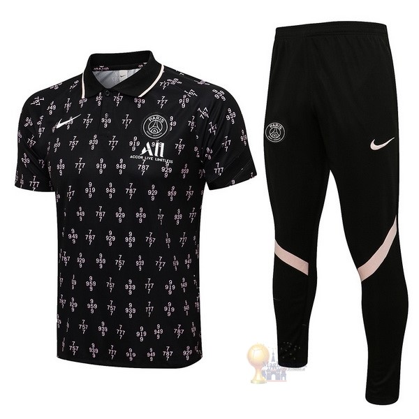 Calcio Maglie Set Completo Polo Paris Saint Germain 2021 2022 Nero Rosa