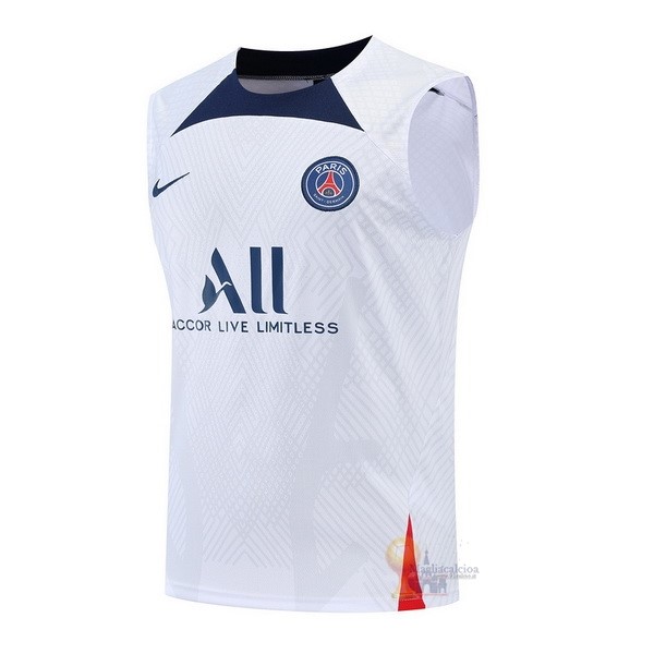 Calcio Maglie Formazione Sin Mangas Paris Saint Germain 2022 2023 Bianco Blu