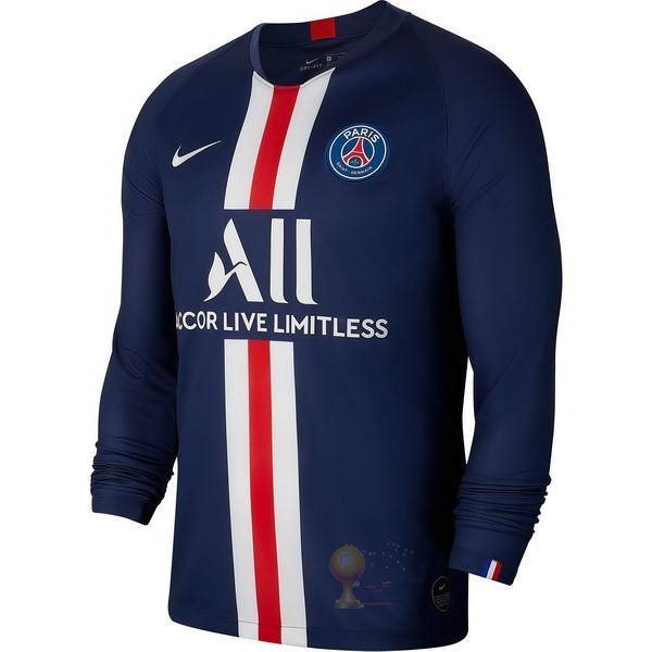Calcio Maglie Home Manica lunga Paris Saint Germain 2019 2020 Blu