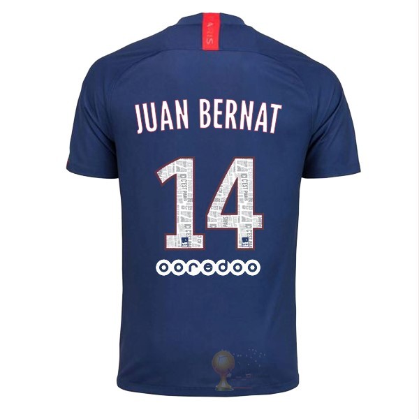 Calcio Maglie NO.14 Juan Bernat Home Maglia Paris Saint Germain 2019 2020 Blu