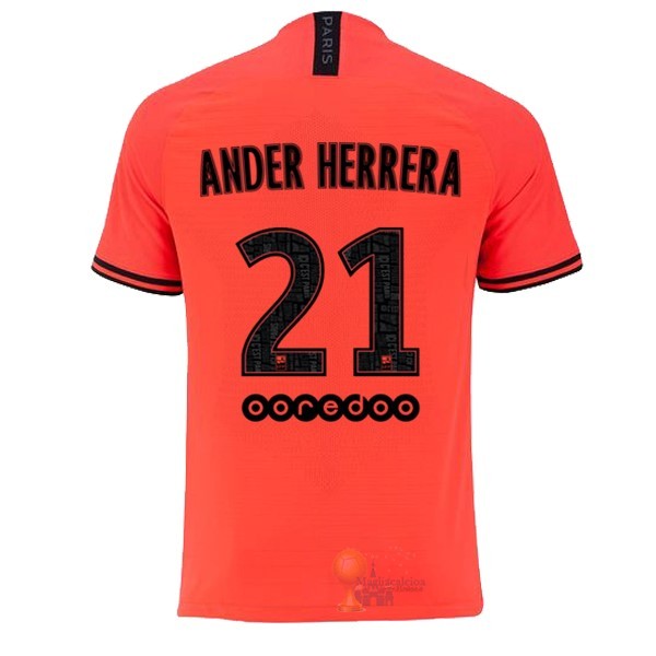 Calcio Maglie NO.21 Ander Herrera Away Maglia Paris Saint Germain 2019 2020 Oroange