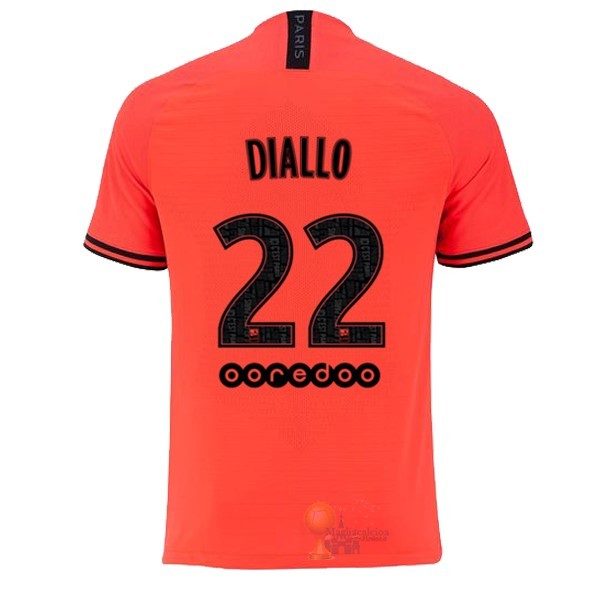 Calcio Maglie NO.22 Diallo Away Maglia Paris Saint Germain 2019 2020 Oroange