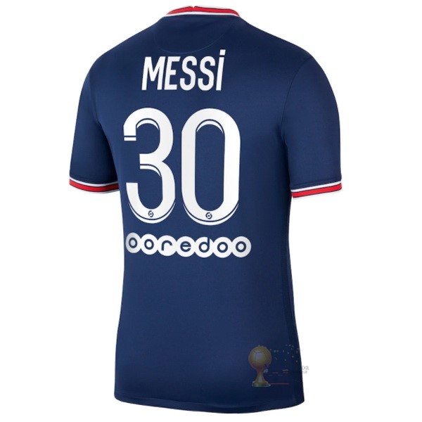 Calcio Maglie NO.30 Messi Home Maglia Paris Saint Germain 2021 2022 Blu
