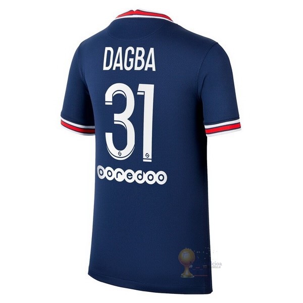 Calcio Maglie NO.31 Dagba Home Maglia Paris Saint Germain 2021 2022 Blu