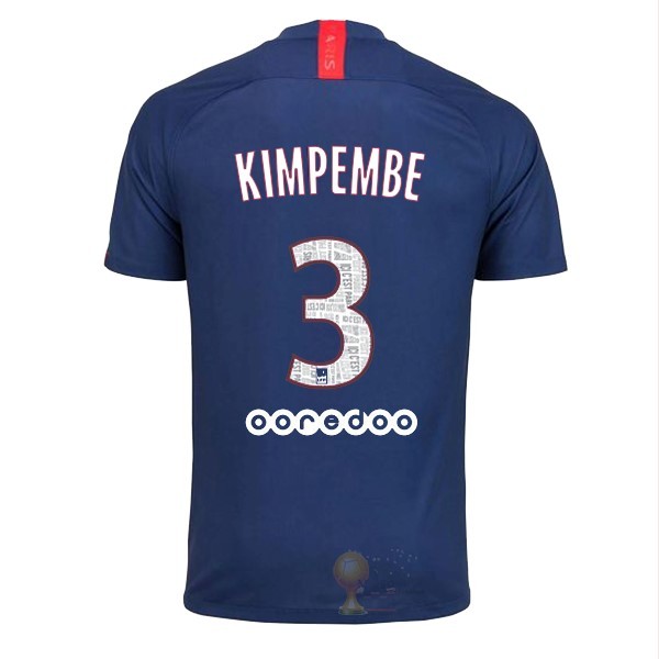 Calcio Maglie NO.3 Kimpembe Home Maglia Paris Saint Germain 2019 2020 Blu