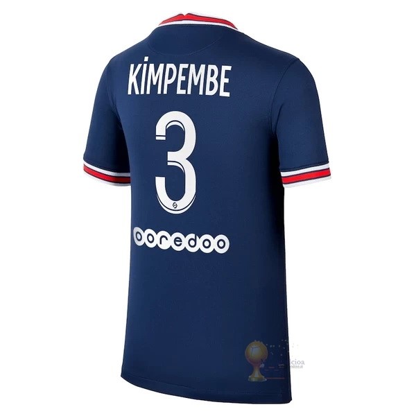 Calcio Maglie NO.3 Kimpembe Home Maglia Paris Saint Germain 2021 2022 Blu