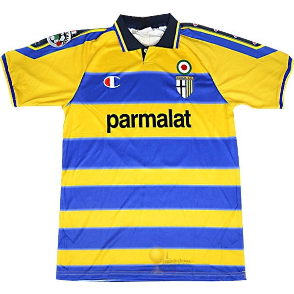 Calcio Maglie Home Maglia Parma Retro 1999 2000 Blu Giallo