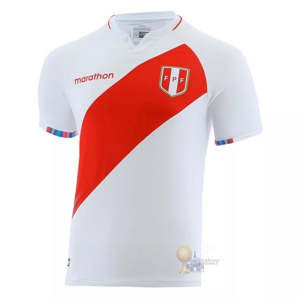 Calcio Maglie Home Maglia Perú 2021 Bianco