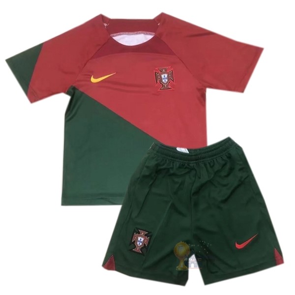 Calcio Maglie Home Conjunto De Bambino Portogallo 2022 Rosso