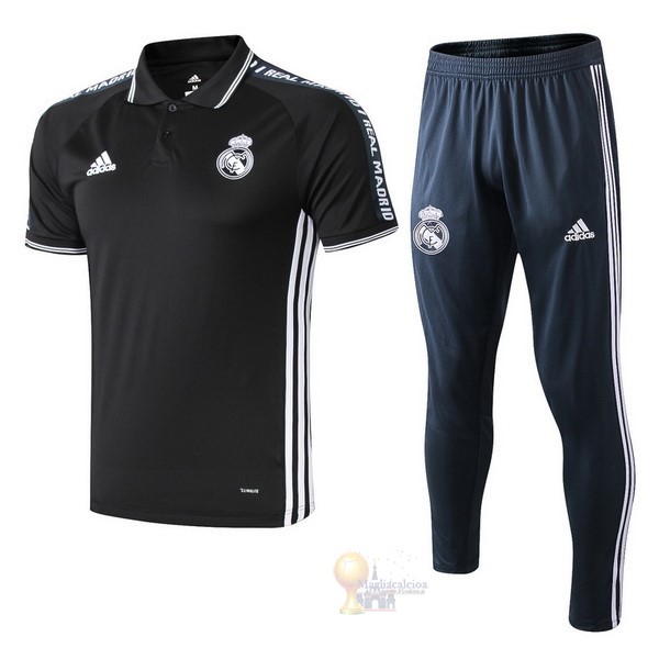 Calcio Maglie Set Completo Polo Real Madrid 2019 2020 Nero