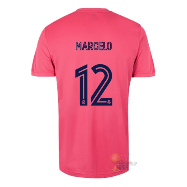 Calcio Maglie NO.12 Marcelo Away Maglia Real Madrid 2020 2021 Rosa