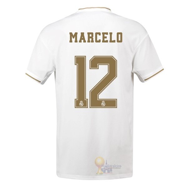 Calcio Maglie NO.12 Marcelo Home Maglia Real Madrid 2019 2020 Bianco