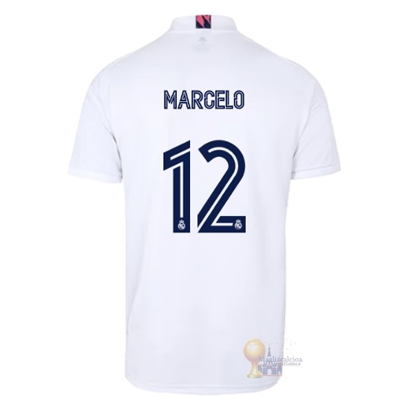 Calcio Maglie NO.12 Marcelo Home Maglia Real Madrid 2020 2021 Bianco