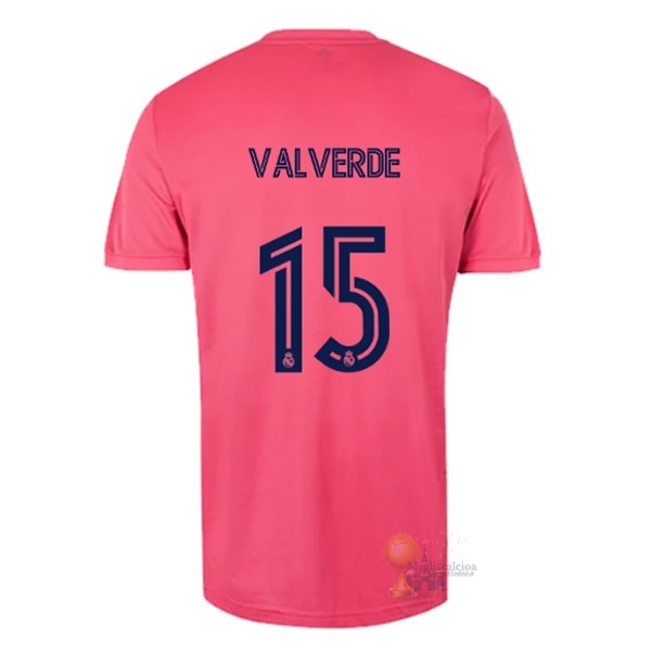 Calcio Maglie NO.15 Valverde Away Maglia Real Madrid 2020 2021 Rosa