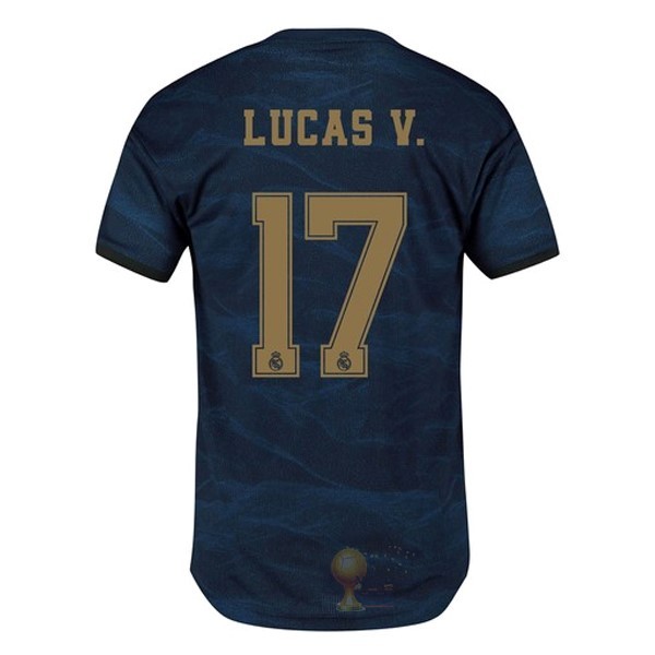 Calcio Maglie NO.17 Lucas V. Away Maglia Real Madrid 2019 2020 Blu