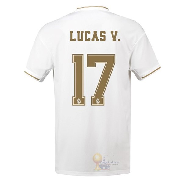 Calcio Maglie NO.17 Lucas V. Home Maglia Real Madrid 2019 2020 Bianco