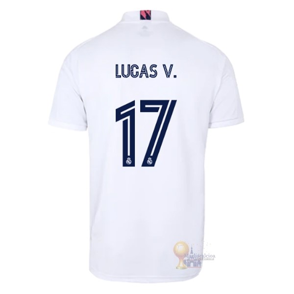 Calcio Maglie NO.17 Lucas V. Home Maglia Real Madrid 2020 2021 Bianco