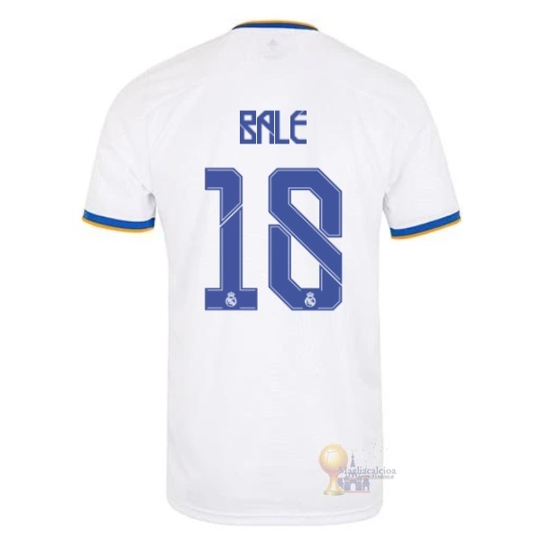 Calcio Maglie NO.18 Bale Home Maglia Real Madrid 2021 2022 Bianco