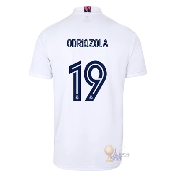 Calcio Maglie NO.19 Odriozola Home Maglia Real Madrid 2020 2021 Bianco