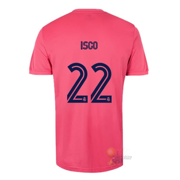 Calcio Maglie NO.22 Isco Away Maglia Real Madrid 2020 2021 Rosa