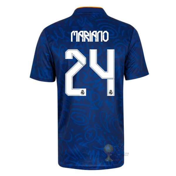 Calcio Maglie NO.24 Mariano Away Maglia Real Madrid 2021 2022 Blu