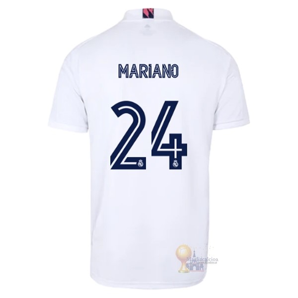 Calcio Maglie NO.24 Mariano Home Maglia Real Madrid 2020 2021 Bianco