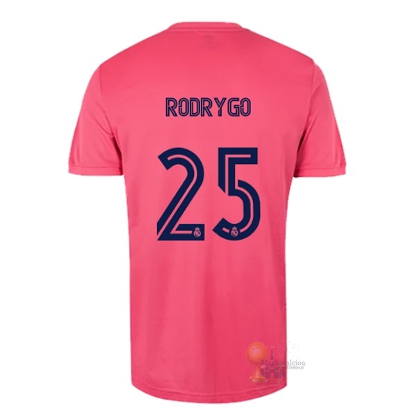 Calcio Maglie NO.25 Rodrygo Away Maglia Real Madrid 2020 2021 Rosa