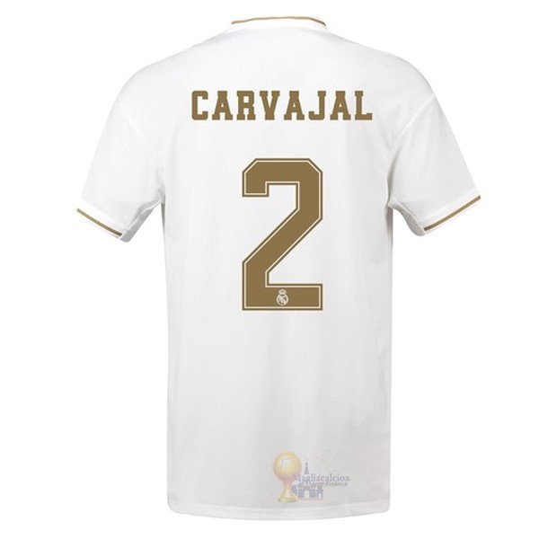 Calcio Maglie NO.2 Carvajal Home Maglia Real Madrid 2019 2020 Bianco