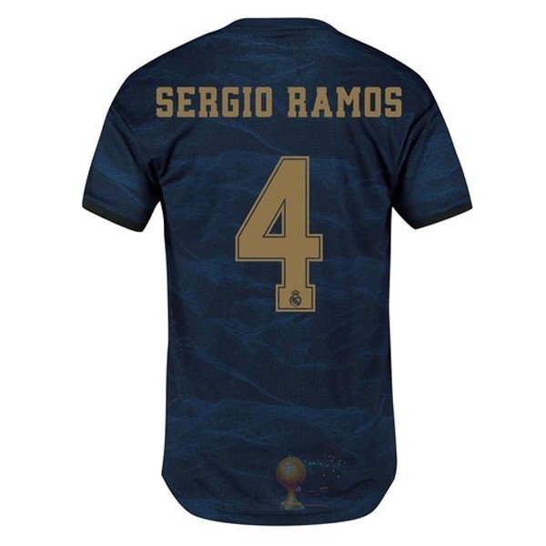 Calcio Maglie NO.4 Sergio Ramos Away Maglia Real Madrid 2019 2020 Blu