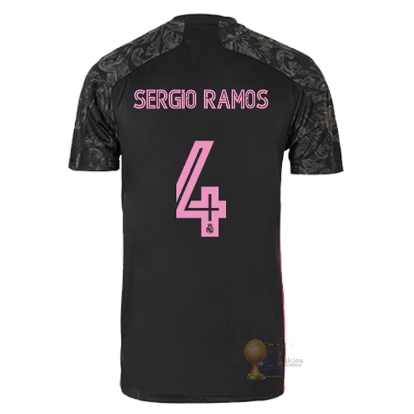 Calcio Maglie NO.4 Sergio Ramos Terza Maglia Real Madrid 2020 2021 Nero