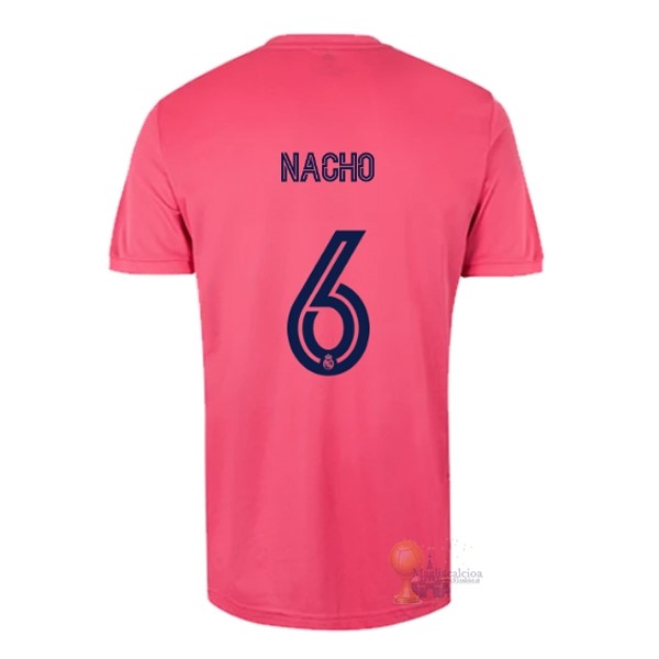 Calcio Maglie NO.6 Nacho Away Maglia Real Madrid 2020 2021 Rosa