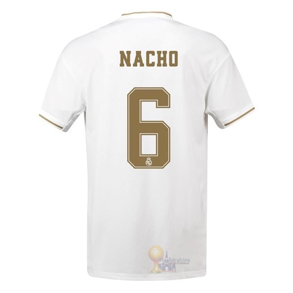 Calcio Maglie NO.6 Nacho Home Maglia Real Madrid 2019 2020 Bianco