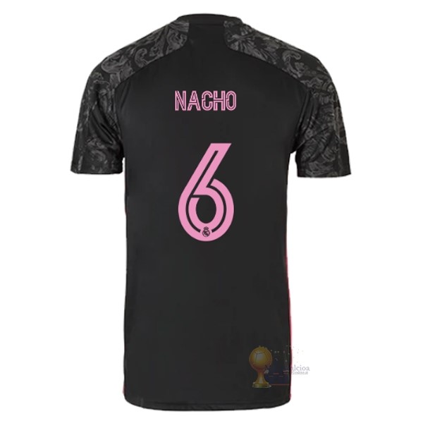 Calcio Maglie NO.6 Nacho Terza Maglia Real Madrid 2020 2021 Nero