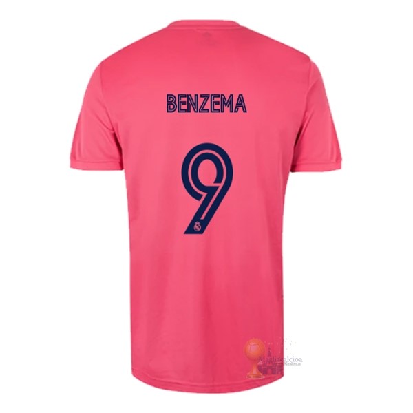 Calcio Maglie NO.9 Benzema Away Maglia Real Madrid 2020 2021 Rosa